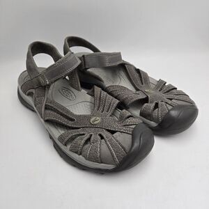 KEEN Rose Sandals Women US 7 Waterproof Washable Hiking Outdoor Sandals Gray EUC